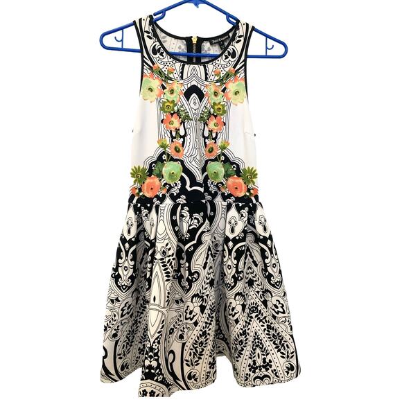 Juicy Couture Mini Dress 2 White Black White Retro Whimsy Goth Y2K  Fit Flare - Picture 1 of 11